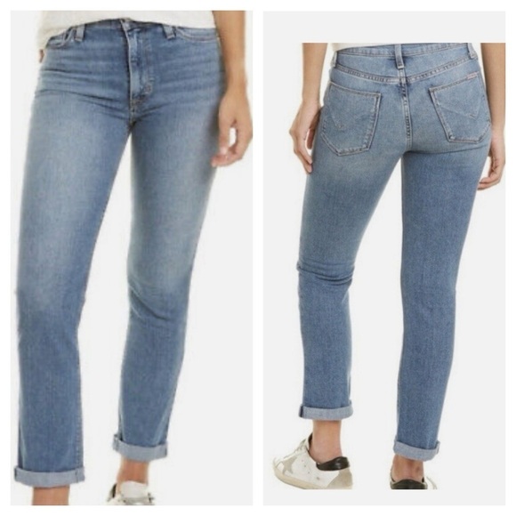 HUDSON JEANS BLAIR HIGH RISE STRAIGHT CROP LADIE'S COLOR CLAUDIA SIZE 29 - Picture 3 of 13